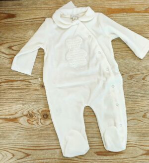 Negozio per neonati e bambini online 48 Negozio per neonati e bambini online Tutina Aperta Davanti C/Orso Bianco Ciniglia NaNan