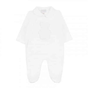 Tutina Aperta Davanti C/Orso Bianco Ciniglia NaNan