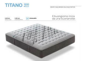 Materasso Titano in Memory Foam, 1600 molle sfoderabile - Manflex