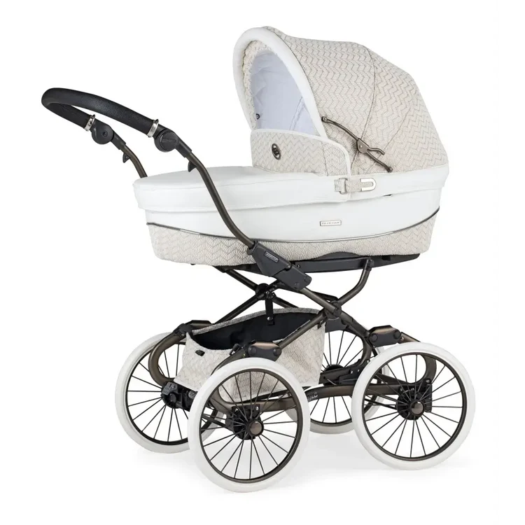 Sistema da viaggio 3 in 1 Bebecar Stylo Woven White, seggiolino auto Aurea